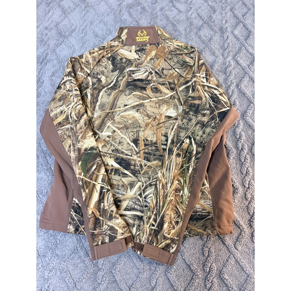 Realtree MAX-5 Men's Medium Camo Hunting Jacket Waterfowl Duck Fleece Lined